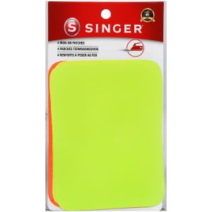 Singer Iron On Patches 3.75X5 4/Pkg Neon Green & Neon Orange (Pack of 6)