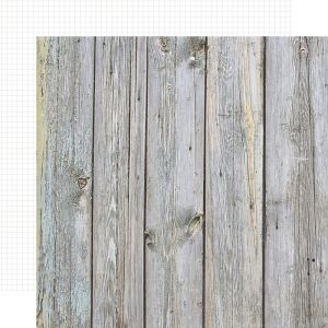 Simple Stories Color Vibe Double-Sided Cardstock 12 X12 -Birch/White Grid, Pack of 25