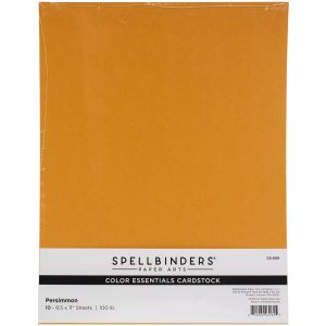 Spellbinders Color Essentials Cardstock 8.5X11 10/Pkg-Persimmon (Pack of 1)