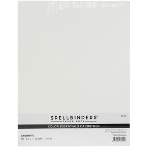 Spellbinders Color Essentials Cardstock 8.5X11 10/Pkg-Snowdrift (Pack of 1)