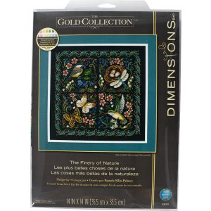 Dimensions Gold Collection Counted Cross Stitch Kit 14X14-The Finery Of Nature (14 Count) (Pack of 1)