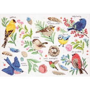 Design Works Counted Cross Stitch Kit 12X18-Bird Study (14 Count) (Pack of 1)