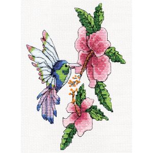 Design Works Counted Cross Stitch Kit 5X7-Hummingbird (14 Count) (Pack of 1)