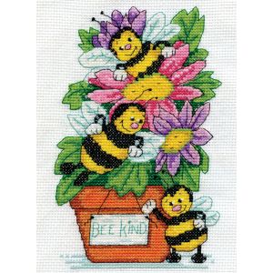 Design Works Counted Cross Stitch Kit 5X7-Bee Kind (14 Count) (Pack of 1)