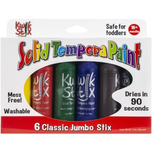 Jumbo Kwik Stix Tempera Paint 6/Pkg-Classic Colors (Pack of 1)