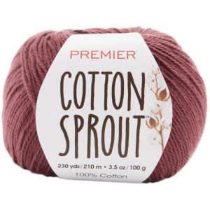 Premier Yarns Cotton Sprout Yarn-Cranberry (Pack of 3)