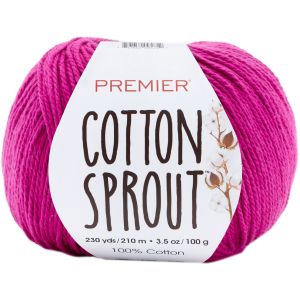 Premier Yarns Cotton Sprout Yarn-Magenta (Pack of 3)