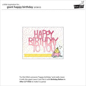 Lawn Cuts Custom Craft Die-Giant Happy Birthday (Pack of 1)