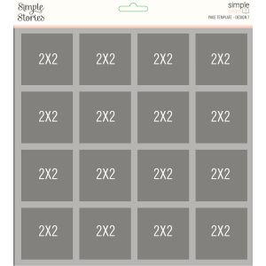 Simple Stories Simple Pages Page Template-(1) 16-2X2 (Pack of 3)
