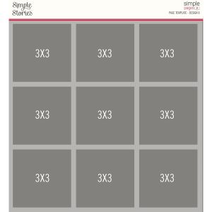 Simple Stories Simple Pages Page Template-(1) 9-3X3 (Pack of 3)