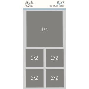 Simple Stories Simple Pages Page Template-(1) 1-4X4 & 4-2X2 (Pack of 3)