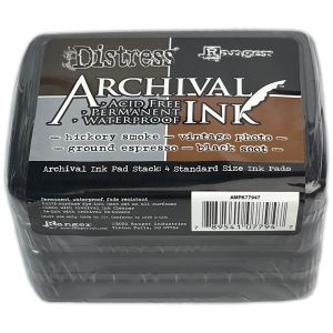 Tim Holtz Distress Archival Ink Pad Stack-Basics (Pack of 1)