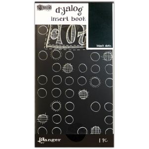 Dyan Reaveley\'s Dylusions Dyalog Insert Book 4.375X8.25-Black W/Dots,2 Pk