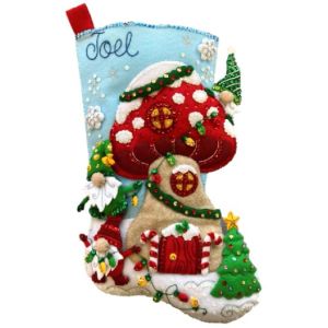 Bucilla Felt Stocking Applique Kit 18 Long-Gnome For Christmas (Pack of 1)