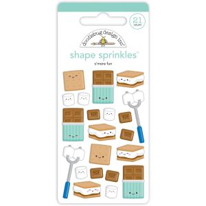 Doodlebug Sprinkles Adhesive Enamel Shapes-S more Fun (Pack OF 3)