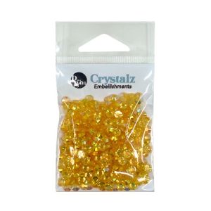 Buttons Galore Crystalz Clear Flat Back Gems-Mango (Pack OF 6)