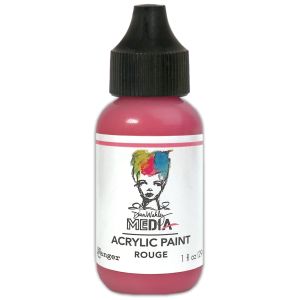 Dina Wakley Media Acrylic Paint 1oz-Rouge (Pack OF 3)