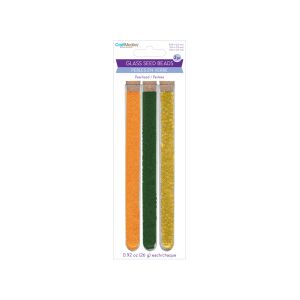 CraftMedley Glass Seed Bead Vials 3/Pkg-Tropical (Pack of 6)