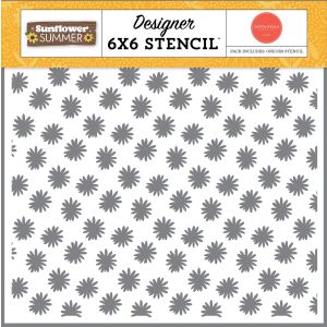 Sunflower Summer Stencils 6 X6 -Always Shine Flowers (Pack of 2)