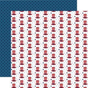 Stars And Stripes Forever Double-Sided Cardstock 12 X12 -Honorable Hat (Pack of 25)