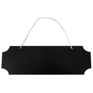 CousinDIY Notched Chalkboard Sign with Jute Hanger-5 X16 (Pack of 6)