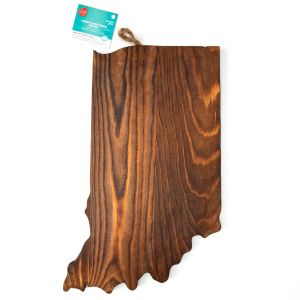 CousinDIY Wood State Shaped Plaque 7.75 X12 X0.5 -Indiana (Pack of 6)