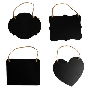 CousinDIY Mini Chalkboard Set 4/Pkg-Assorted Designs (Pack of 12)
