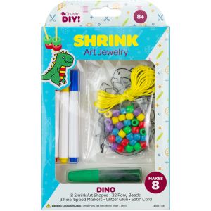 CousinDIY Shrink Art Kit-Dinosaur (Pack of 6)