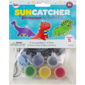 CousinDIY Suncatcher Kit-Dinosaur, Makes 5 (Pack of 6)