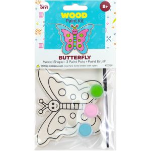 CousinDIY Wood Paint Kit-Butterfly (Pack of 12)