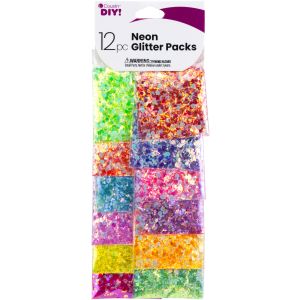 CousinDIY Glitter 12/Pkg-Neon (Pack of 6)