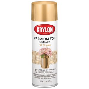 Krylon(R) Premium Metallic Spray Paint 6oz-18 Karat Gold (Pack of 2)