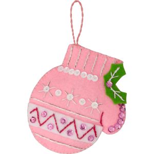 Bucilla Felt Ornaments Applique Kit Set Of 4-Santa Sweets (Pack of 1)
