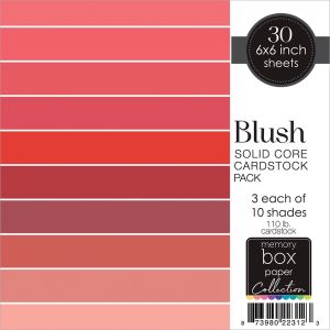 Memory Box Solid Core Cardstock 6 X6 -Blush (Pack of 1)
