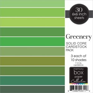 Memory Box Solid Core Cardstock 6 X6 -Leafy (Pack of 1)