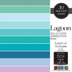 Memory Box Solid Core Cardstock 6 X6 -Lagoon (Pack of 1)