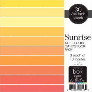 Memory Box Solid Core Cardstock 6 X6 -Sunrise (Pack of 1)