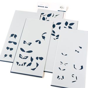 Pinkfresh Studio 4 X9 Stencils-Fluttering Butterflies (Pack of 1)