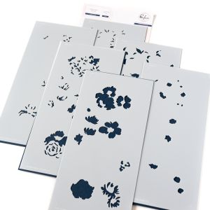 Pinkfresh Studio 4 X9 Stencils-Artsy Floral (Pack of 1)