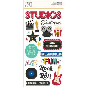 Say Cheese Tinseltown Stickers 44/Pkg-Foam (Pack of 3)