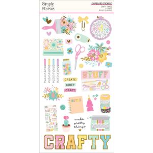Crafty Things Chipboard Stickers-6 X12 (Pack of 3)