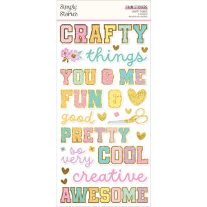 Crafty Things Stickers 46/Pkg-Foam (Pack of 3)