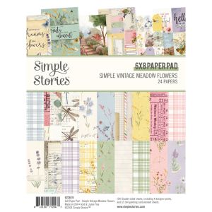 Simple Stories Double-Sided Paper Pad 6 X8 24/Pkg-Simple Vintage Meadow Flowers (Pack of 2)