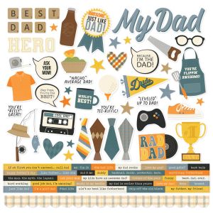 Father\'s Day Cardstock Stickers-12 X12 (Pack of 3)