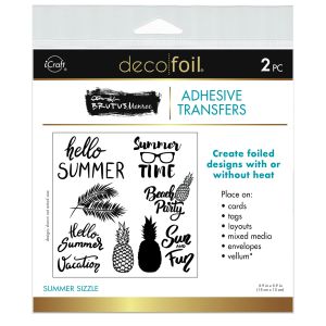 Deco Foil Adhesive Transfer Sheet by Brutus Monroe 5.9 X5.9 -Summer Sizzle (Pack of 3)