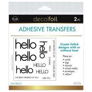 Deco Foil Adhesive Transfer Sheets 5.9 x 5.9 -Oh Hello (Pack of 3)