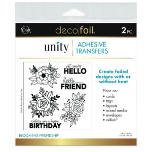 Deco Foil Adhesive Transfer Sheets by Unity 5.9 x 5.9 -Blooming Friendship (Pack of 3)
