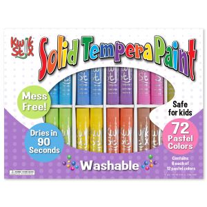 Kwik Stix Solid Tempera Paint Sticks Class Pack 72/Pkg-Pastel Colors, 6 Of Each Color (Pack of 1)