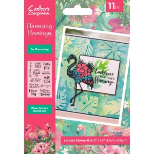 Flamazing Flamingos Clear Acrylic Stamp Set-Be Flamazing (Pack of 3)