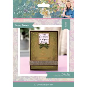 Sara Signature Age Of Elegance 2D Embossing Folder 5 X7 -Secret Garden (Pack of 3)